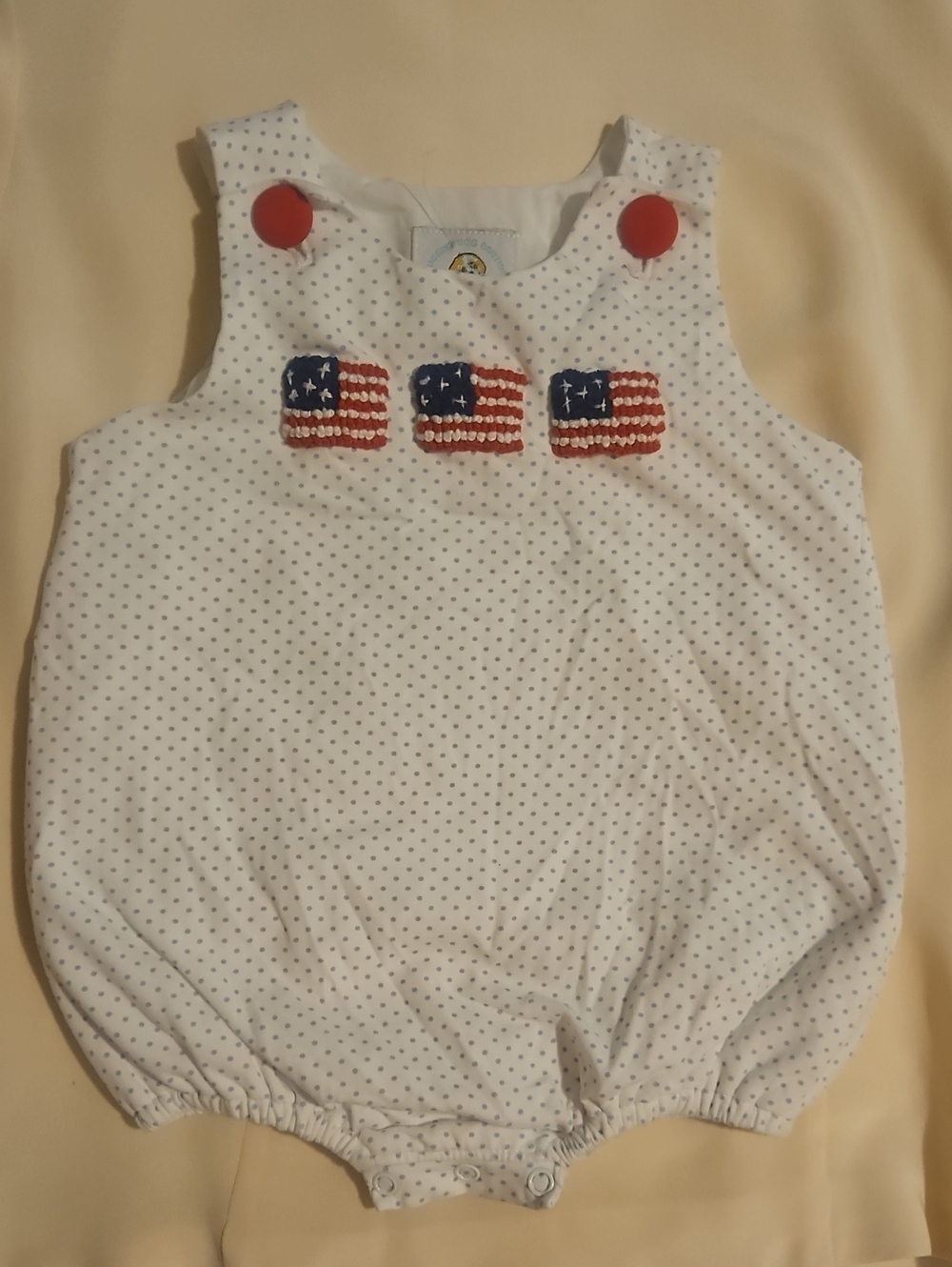 SMOCKING DOG BOUTIQUE AMERICAN ROMPER